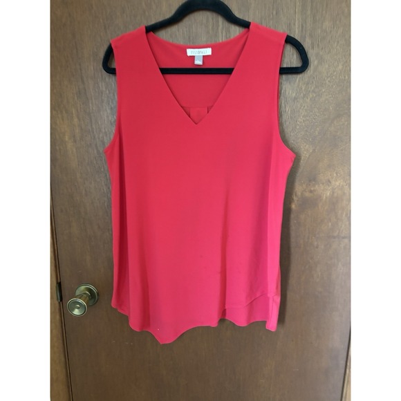 Ali Ro Tops - roz & Ali Size L Red Tank Top (A207)